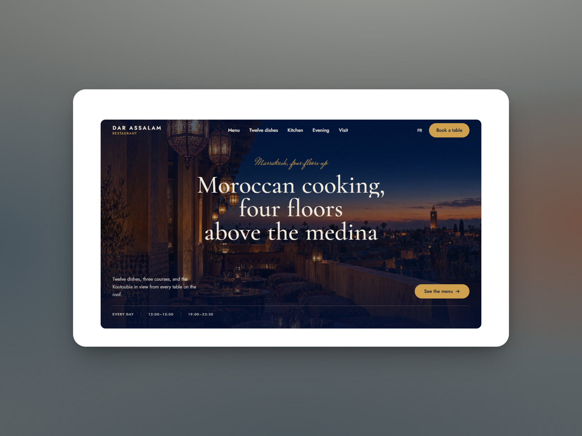 Dar Assalam - Rooftop menu, booking and evening story